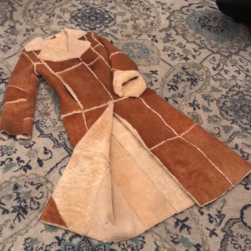 Brown Sheepskin Long Coat